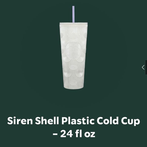 Two starbucks cups nwt 16oz & 24oz white with purple straw - Picture 5 of 5